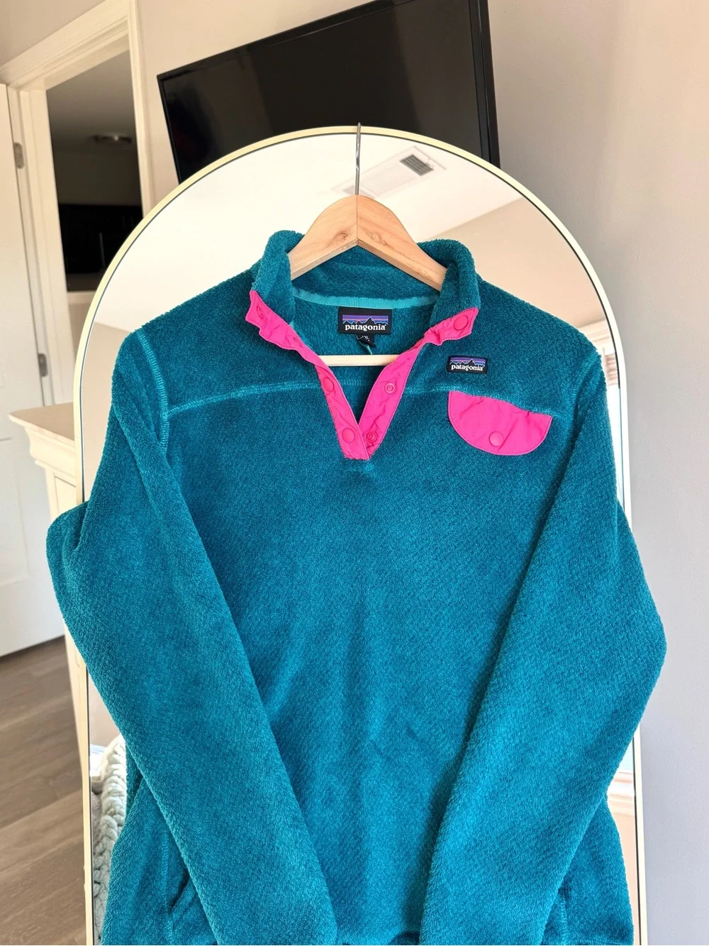 Patagonia Girls Re-Tool Snap-T Pullover in Epic Bue - Deep Sea Blue X-Dye